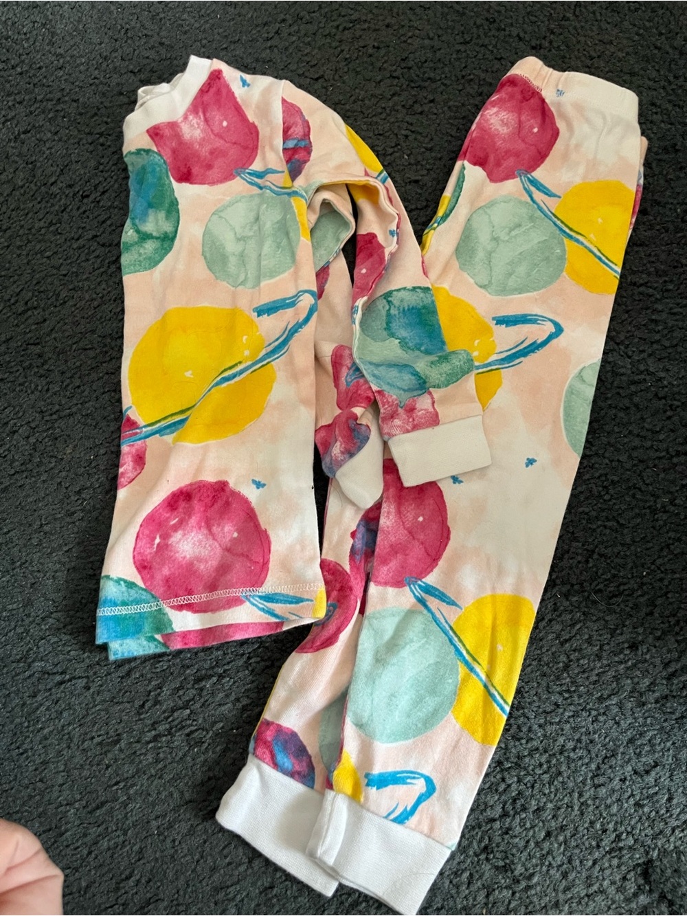 Kids Pink Planet Print Pajama Set